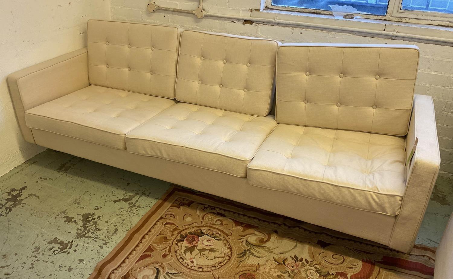 AFTER FLORENCE KNOLL SOFA, 227cm.