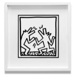 KEITH HARING 'Barking Dogs', 1982, lithograph, published by Tony Shafrazi Gallery, NY, edition of