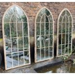 GARDEN MIRRORS, a set of three, 158cm x 66cm. (3)