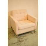 AFTER FLORENCE KNOLL LOUNGE CHAIR, 82cm W.