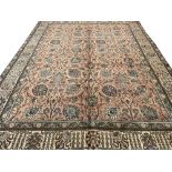 FINE PERSIAN TABRIZ SHAH ABBAS DESIGN CARPET, 380cm x 282cm.