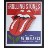 THE ROLLING STONES poster for the Pinkpop Festival, 2014, numbered 2/500, with Tongue embossing,