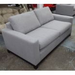 SOFA, contemporary design, grey fabric upholstered, 165cm x 90cm x 85cm.