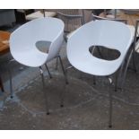 SIDE CHAIRS, a pair, 1960's style, 81cm H. (2)