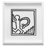 KEITH HARING 'Snake', 1982, lithograph, published by Tony Shafrazi Gallery, NY, edition of 2000,