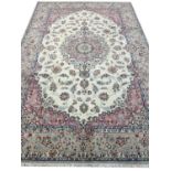 FINE PART SILK ISPHAHAN DESIGN CARPET, 300cm x 201cm.