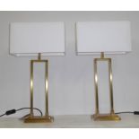 COACH HOUSE TABLE LAMPS, a pair, with shades, 63.5cm H. (2)