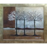 D. LAURENT 'Trees', a pair of acrylics on board, signed lower right, 60cm x 50cm each, framed. (2)