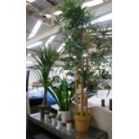 FAUX PLANTS, a collection of eight various, potted, 157cm at tallest. (8)