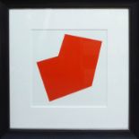 ELLSWORTH KELLY 'Red Form', lithograph, 24cm x 25cm, framed and glazed.