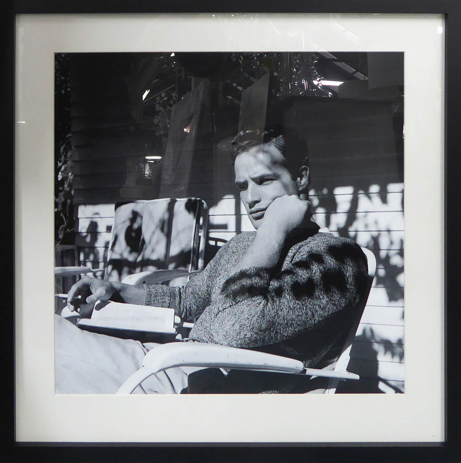 PHOTO PRINT OF MARLON BRANDO, framed and glazed, 64cm x 63.5cm. - Image 2 of 4