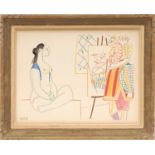PABLO PICASSO 'Artist and Model', lithograph, 1954, printed by Mourlot, Suite: La Comedie Humaine,