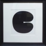 ELLSWORTH KELLY 'Black Form I', lithograph, 23cm x 26cm, framed and glazed.