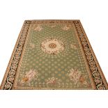 FINE EMPIRE DESIGN AUBUSSON NEEDLEPOINT CARPET, 400cm x 292cm.