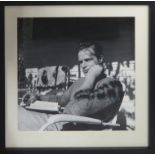 PHOTO PRINT OF MARLON BRANDO, framed and glazed, 64cm x 63.5cm.