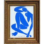 HENRI MATISSE 'Nu Bleu', signed in the plate, original lithograph from the 1954 edition after