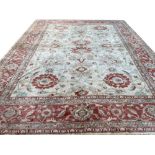 FINE SULTANABAD CARPET, 506cm x 401cm, palmette and vine ivory field.