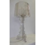 KARTELL BOURGIE TABLE LAMP BY FERRUCCIO LAVIANI, with extra parts for shade, 79cm H, to adjust
