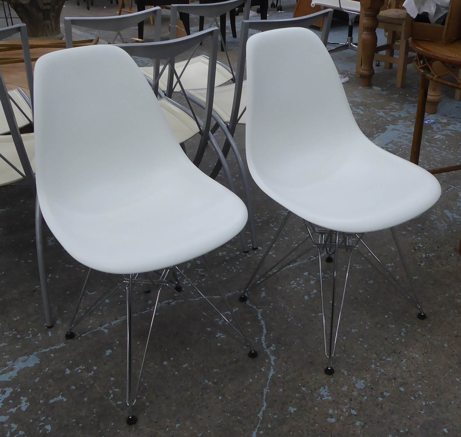 VITRA DSR CHAIRS, a pair, by Charles and Ray Eames, 83cm H. (2) - Image 2 of 8