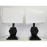 LUMICA TABLE LAMPS, a pair, by Willie Rizzo, vintage 1970's with later shades, 76cm H. (2)