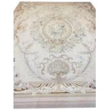 FINE AUBUSSON SAVONNERIE DESIGN CARPET, 309cm x 245cm.