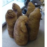 SRI LANKAN SCHOOL 'Five Figures in Circle', terracotta sculpture, 45cm x 50cm x 45cm.