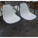 VITRA DSR CHAIRS, a pair, by Charles and Ray Eames, 83cm H. (2)