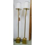 BAKER FURNITURE LUR FLOOR LAMPS, a pair, by Laura Kirar, with shades, 159cm H. (2)