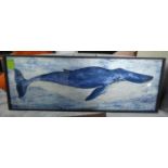 CONTEMPORARY SCHOOL, study of a whale, framed, 120cm x 44cm.