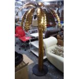 MAISON JANSEN STYLE PALM TREES, a pair, gilt metal, 172cm H approx. (2)