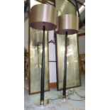 FLOOR LAMPS, a pair, Art Deco style with shades, 150cm H. (2)