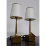 BAKER FURNITURE LUR TABLE LAMPS, a pair, by Laura Kirar with shades, 56cm H. (2)