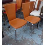 DINING CHAIRS, a set of eight, 1980s French style, 94cm H. (8)