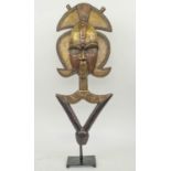 BAKOTA RELIQUARY FIGURE, from Gabon, 80cm H.