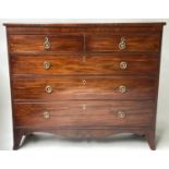 SCOTTISH HALL CHEST, early 19th century figured mahogany of adapted shallow proportions with two