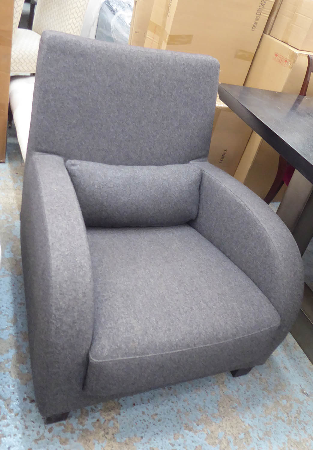 LIGNE ROSET JONATHAN ARMCHAIR, with charcoal grey upholstery, 78cm W x 89cm H. - Image 4 of 4