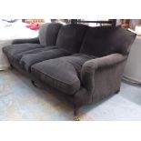 GEORGE SMITH SOFA, Howard Style, 215cm W approx.