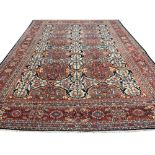 ANTIQUE PERSIAN ZEIGLER FEREGHAN CARPET, 377cm x 302cm.