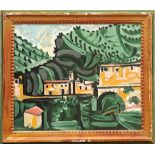 PABLO PICASSO 'Vauvenargues', original lithograph, printed by Mourlot, 38cm x 46cm, framed and