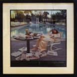 TERRY O'NEILL 'Faye Dunaway at the Beverly Hills Hotel', photograph, marked A/P and signed, 45cm x