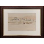 ROSALIE WINIFRED THURSTON (1905-1991) 'The Nile at Aswan', watercolour, 23cm x 36cm, signed and