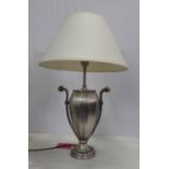 CHARLES EDWARDS URN TABLE LAMP, with shade, 65cm H.