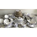 DINNER SERVICE, English fine bone china spode 'Colonel', 12 place, 7 piece settings, approx 92