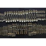 CUTLERY, a set silver plated Mottershaw and Rowe Sheffield Epns 'IA', 12 place, 9 piece settings