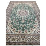 FINE PERSIAN ISPHAHAN DESIGN CARPET, 365cm x 245cm.