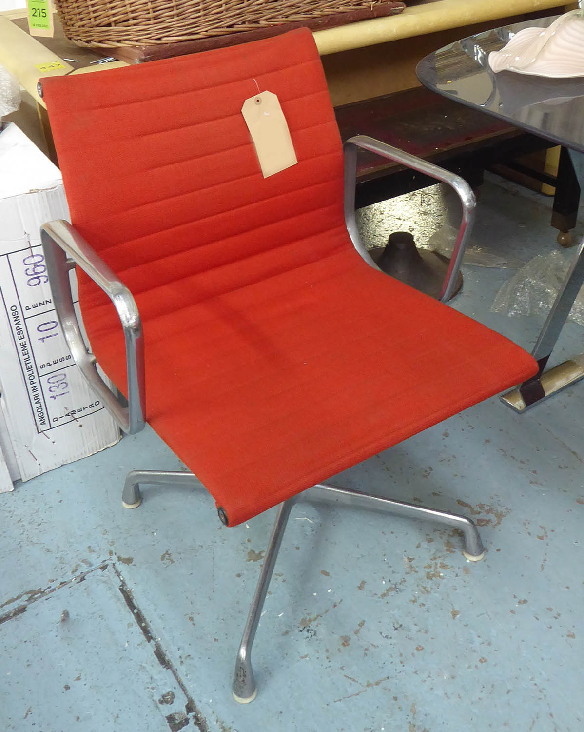 HERMAN MILLER ALUMINIUM GROUP CHAIR BY CHARLES AND RAY EAMES, 83cm H.