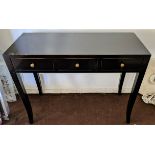 CONSOLE TABLE, contemporary design with three drawers, 80cm x 100cm x 40cm. (slight faults)