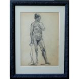 YAKOV KAIMOV (Russian 1914-1991) 'Studies on a Female Model', 1950?s, a pair of pencil drawings on