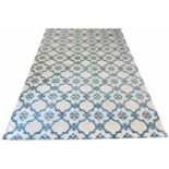 CONTEMPORARY SILK AND WOOL CARPET, 300cm x 200cm, Moroccan lattice design.