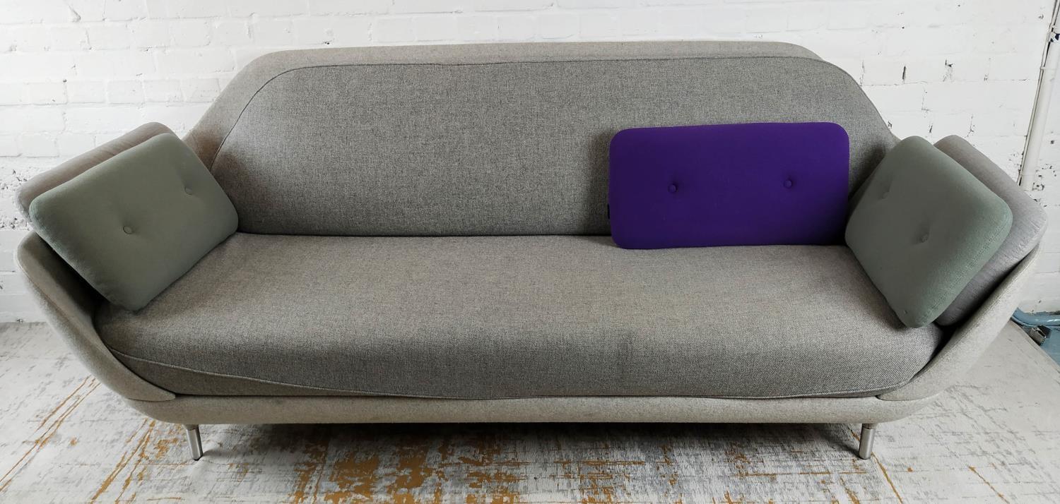 FRITZ HANSON FAVN SOFA, by Jaime Hayon in grey upholstery with cushions, 222cm L x 95cm x 86cm H. - Image 3 of 4